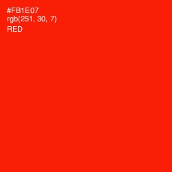 #FB1E07 - Red Color Image