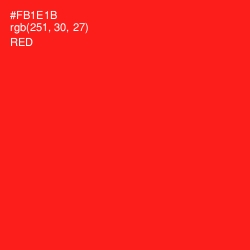 #FB1E1B - Red Color Image