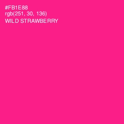 #FB1E88 - Wild Strawberry Color Image