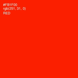 #FB1F00 - Red Color Image