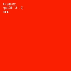 #FB1F02 - Red Color Image