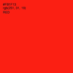 #FB1F13 - Red Color Image