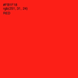 #FB1F18 - Red Color Image