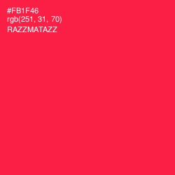 #FB1F46 - Razzmatazz Color Image