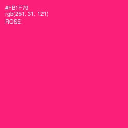 #FB1F79 - Rose Color Image