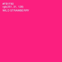 #FB1F80 - Wild Strawberry Color Image