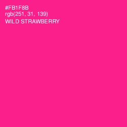 #FB1F8B - Wild Strawberry Color Image