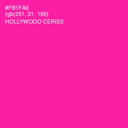 #FB1FA6 - Hollywood Cerise Color Image