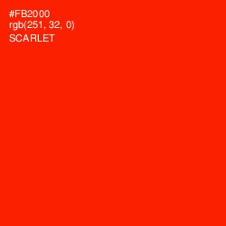 #FB2000 - Scarlet Color Image