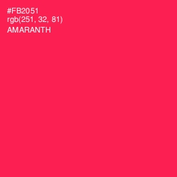 #FB2051 - Amaranth Color Image