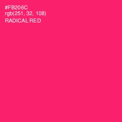 #FB206C - Radical Red Color Image