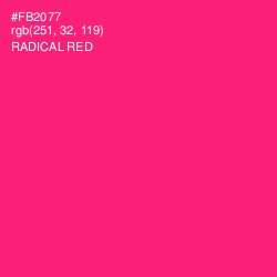 #FB2077 - Radical Red Color Image