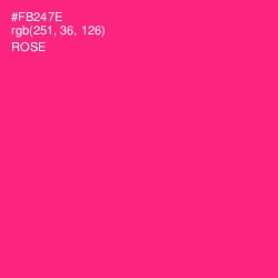 #FB247E - Rose Color Image