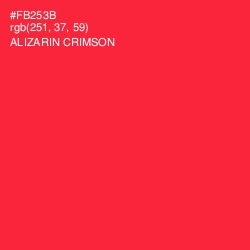 #FB253B - Alizarin Crimson Color Image