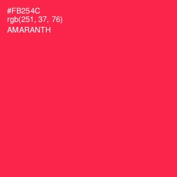 #FB254C - Amaranth Color Image