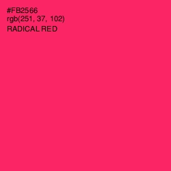 #FB2566 - Radical Red Color Image