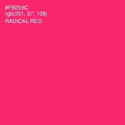 #FB256C - Radical Red Color Image