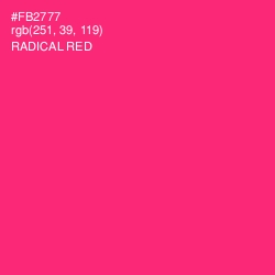 #FB2777 - Radical Red Color Image