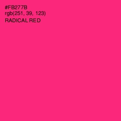#FB277B - Radical Red Color Image