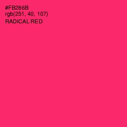 #FB286B - Radical Red Color Image