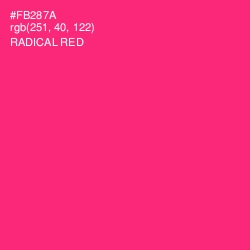 #FB287A - Radical Red Color Image