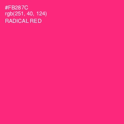 #FB287C - Radical Red Color Image