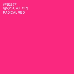 #FB287F - Radical Red Color Image