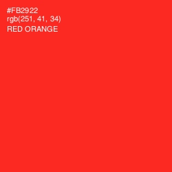 #FB2922 - Red Orange Color Image