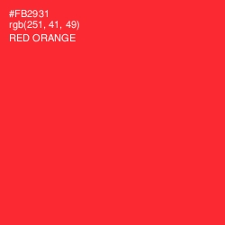 #FB2931 - Red Orange Color Image