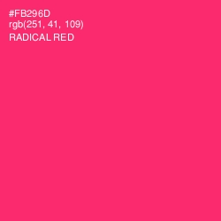 #FB296D - Radical Red Color Image