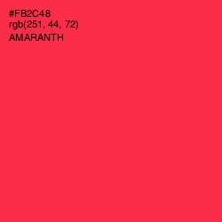 #FB2C48 - Amaranth Color Image