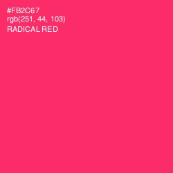 #FB2C67 - Radical Red Color Image