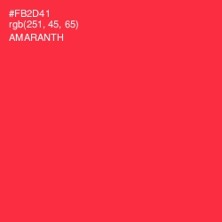 #FB2D41 - Amaranth Color Image