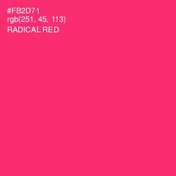 #FB2D71 - Radical Red Color Image