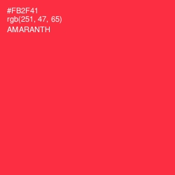 #FB2F41 - Amaranth Color Image