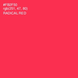 #FB2F50 - Radical Red Color Image