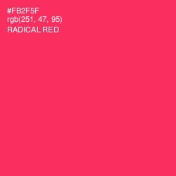 #FB2F5F - Radical Red Color Image