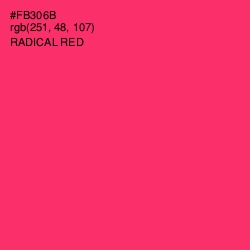 #FB306B - Radical Red Color Image