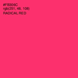 #FB306C - Radical Red Color Image