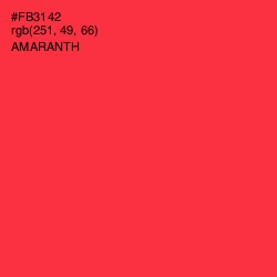#FB3142 - Amaranth Color Image