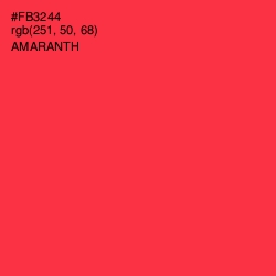 #FB3244 - Amaranth Color Image