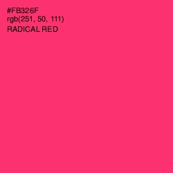 #FB326F - Radical Red Color Image