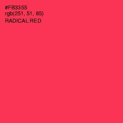 #FB3355 - Radical Red Color Image