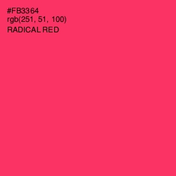 #FB3364 - Radical Red Color Image