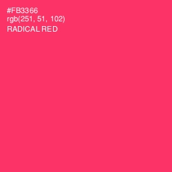 #FB3366 - Radical Red Color Image