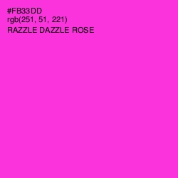 #FB33DD - Razzle Dazzle Rose Color Image