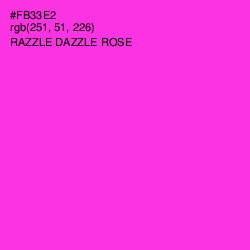 #FB33E2 - Razzle Dazzle Rose Color Image