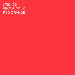 #FB343D - Red Orange Color Image