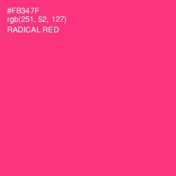 #FB347F - Radical Red Color Image