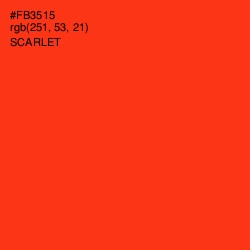 #FB3515 - Scarlet Color Image